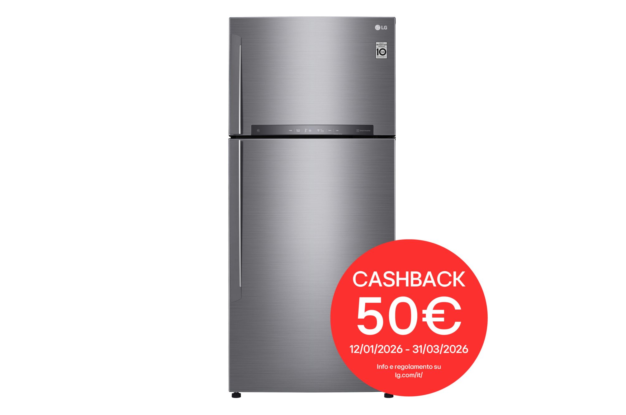 Foto frontale del frigorifero LG GTB744PZHED